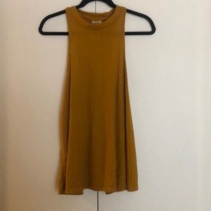 Free People Mustard Colored Tank Top
